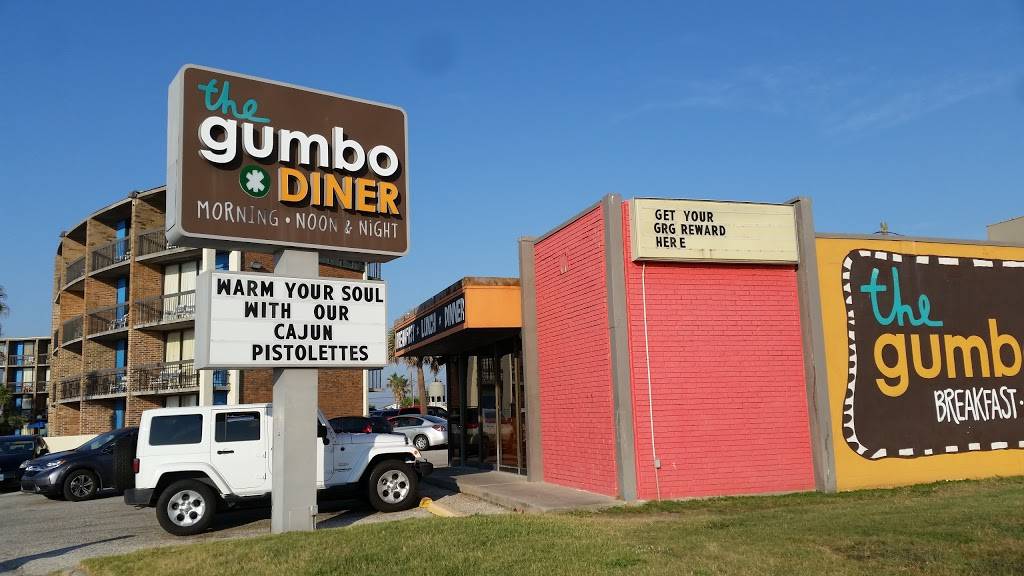 The Gumbo Diner | restaurant | 3602 Seawall Blvd, Galveston, TX 77550, USA | 4097623232 OR +1 409-762-3232