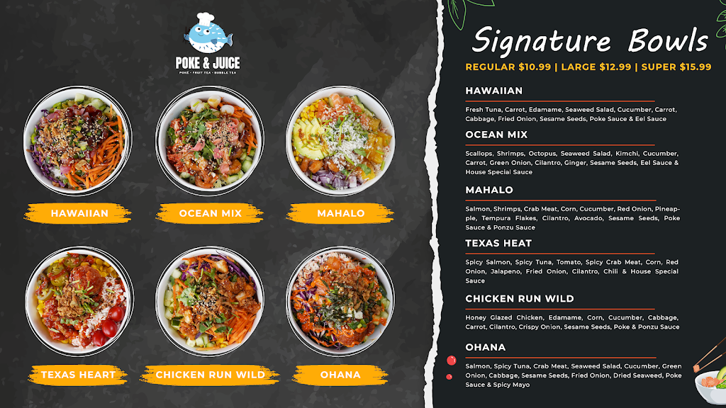 POKE & JUICE | restaurant | 3697 Hwy 6, Sugar Land, TX 77478, USA | 2813025290 OR +1 281-302-5290