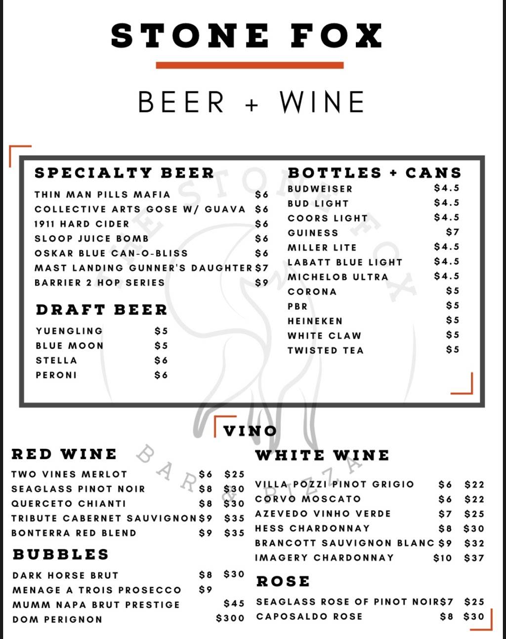 The Stone Fox | restaurant | 15 Hawley St, Binghamton, NY 13901, USA | 6072353312 OR +1 607-235-3312