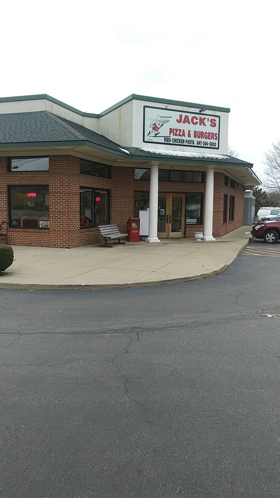 Jacks Pizzeria & Burgers | restaurant | 1000 N Green Bay Rd, Waukegan, IL 60085, USA | 8472440800 OR +1 847-244-0800