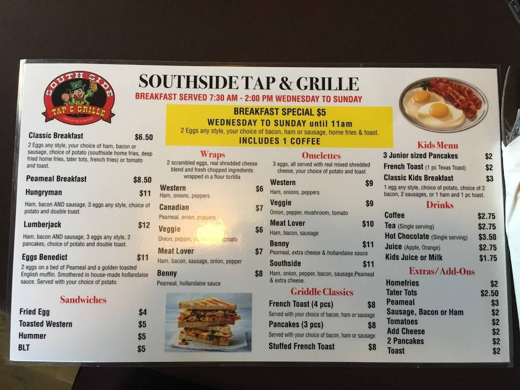 Southside Tap & Grille | restaurant | 936 Charing Cross Rd, Chatham, ON N7M 5H8, Canada | 5193545677 OR +1 519-354-5677