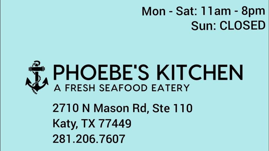 Phoebes Kitchen | restaurant | 2710 N Mason Rd Suite 110, Katy, TX 77449, USA | 2812067607 OR +1 281-206-7607