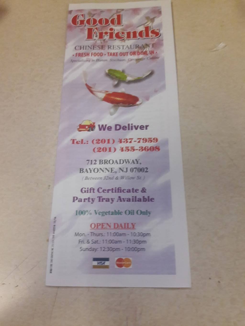 New Good Friends | restaurant | 712 Broadway, Bayonne, NJ 07002, USA | 2014377959 OR +1 201-437-7959