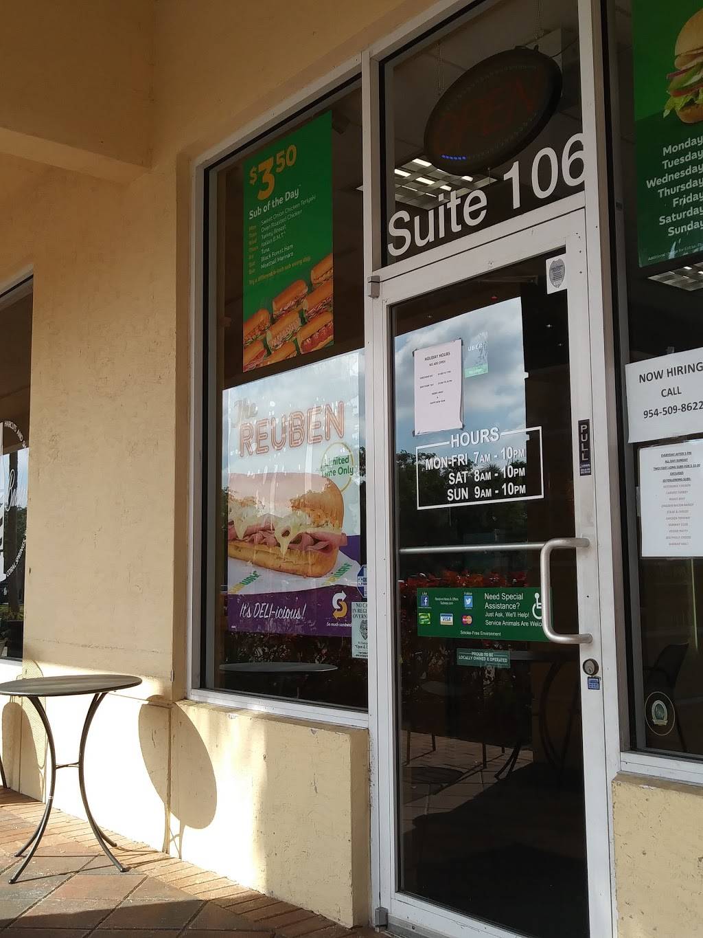 Subway | restaurant | 6230-106 Coral Ridge Drive Waterway Shoppes at, Coral Springs, FL 33076, USA | 9545098622 OR +1 954-509-8622
