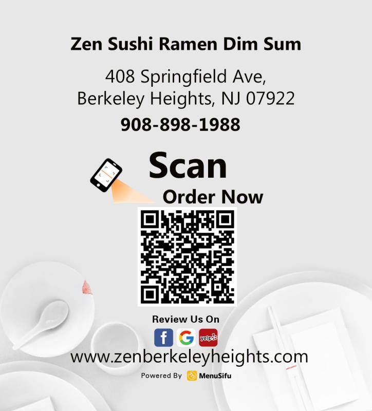 Zen Sushi Ramen Dim Sum | restaurant | 408 Springfield Ave, Berkeley Heights, NJ 07922, USA | 9088981988 OR +1 908-898-1988