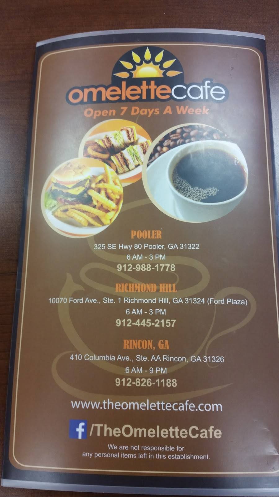 Omelette cafe | restaurant | Hinesville, GA 31313, USA | 9123325138 OR +1 912-332-5138