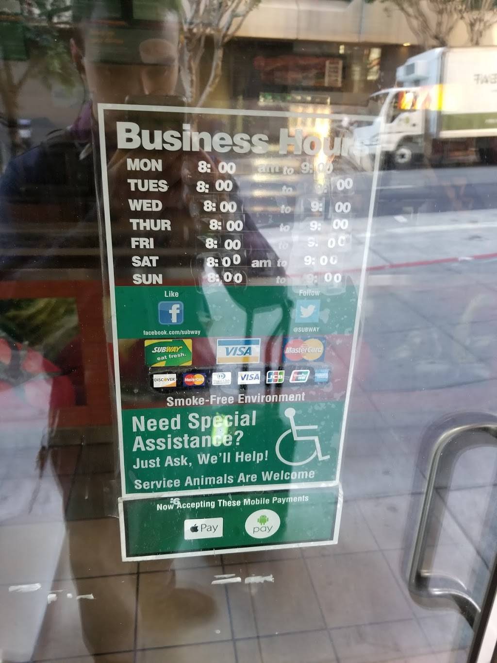 Subway | restaurant | 147 Mason St, San Francisco, CA 94102, USA | 4155637827 OR +1 415-563-7827