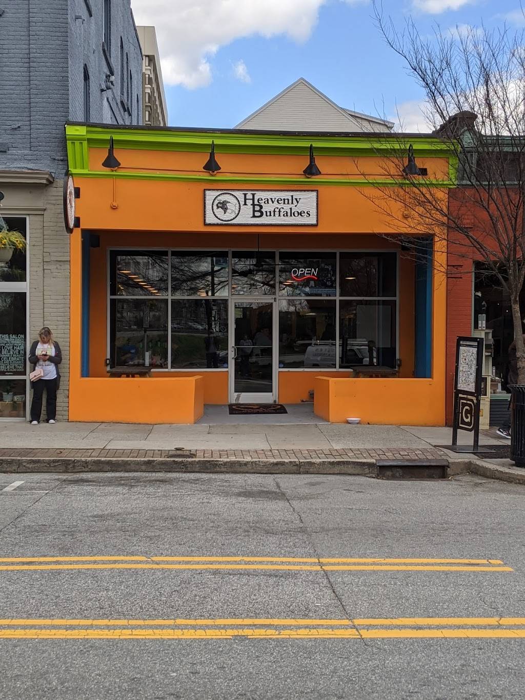 Heavenly Buffaloes | restaurant | 356 S Elm St, Greensboro, NC 27401, USA | 3366170995 OR +1 336-617-0995