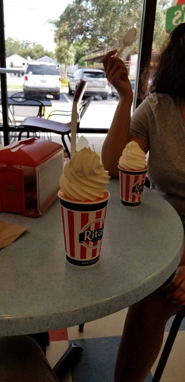 Ritas Italian Ice & Frozen Custard | restaurant | 2510-A N, McMullen Booth Rd, Clearwater, FL 33761, USA | 7277967482 OR +1 727-796-7482