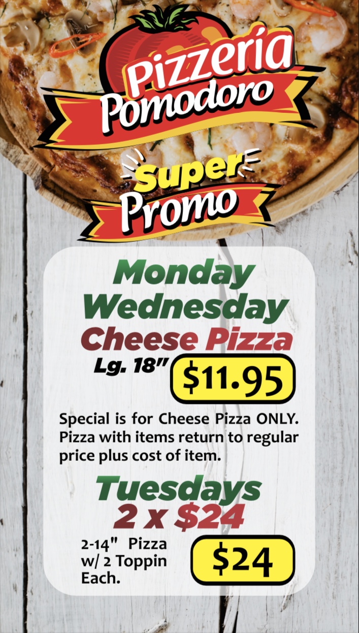 Pizzería Pomodoro | restaurant | 1780 Croton Rd, Melbourne, FL 32935, USA | 3215660000 OR +1 321-566-0000