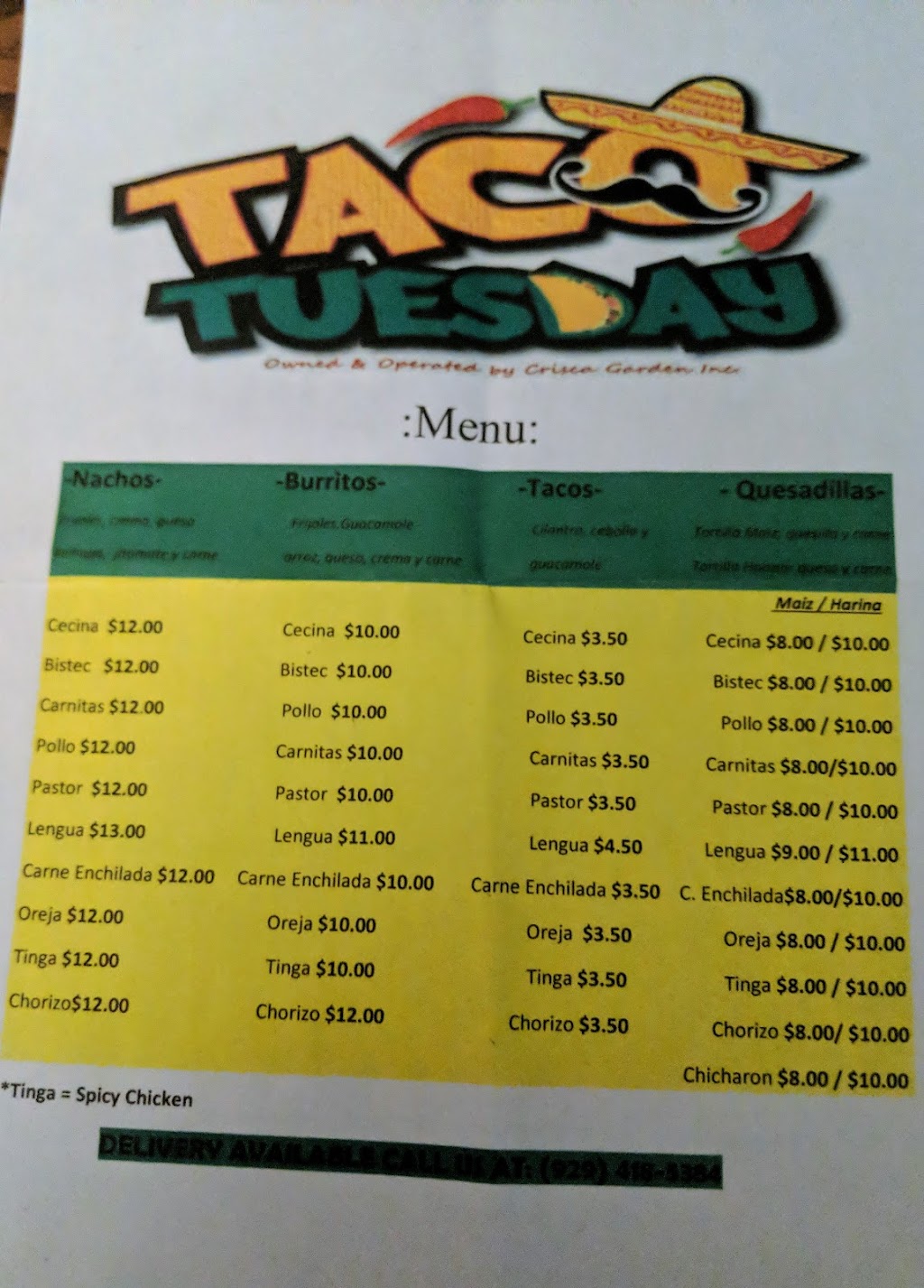 Taco Tuesday | restaurant | 8045 Kew Gardens Rd, Queens, NY 11415, USA | 9294185384 OR +1 929-418-5384