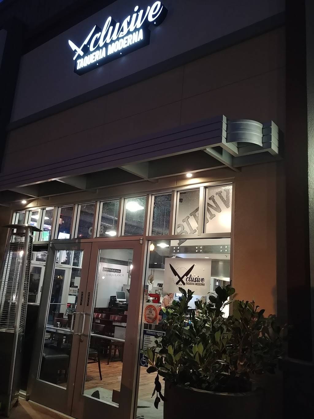 Xclusive Taqueria Moderna | restaurant | 1701 Corporate Dr Suite C8, Ladera Ranch, CA 92694, USA | 9493393545 OR +1 949-339-3545