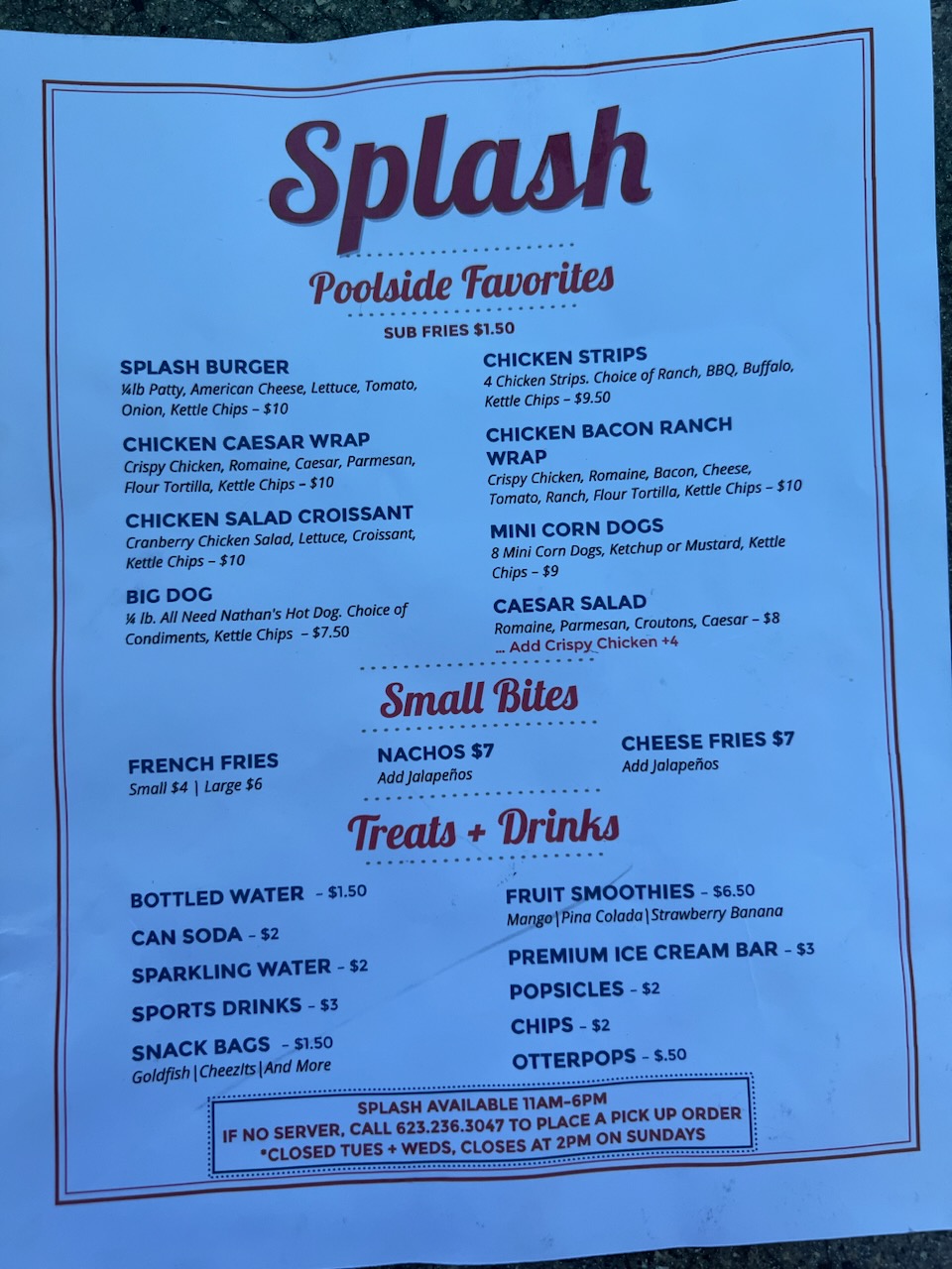 Splash | restaurant | 17665 W Elliot Rd, Goodyear, AZ 85338, USA | 6232363047 OR +1 623-236-3047