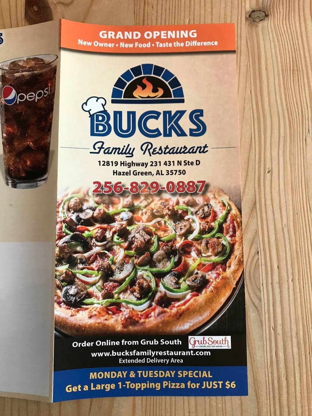 Bucks Pizza | restaurant | 12819 Highway 231 431 N, ste d, Hazel Green, AL 35750, USA | 2568290887 OR +1 256-829-0887