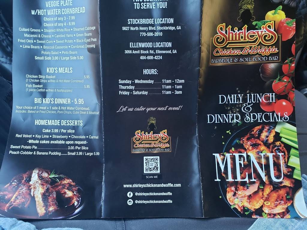 Shirleys Chicken & Waffle | restaurant | 5627 N Henry Blvd, Stockbridge, GA 30281, USA | 7705062010 OR +1 770-506-2010