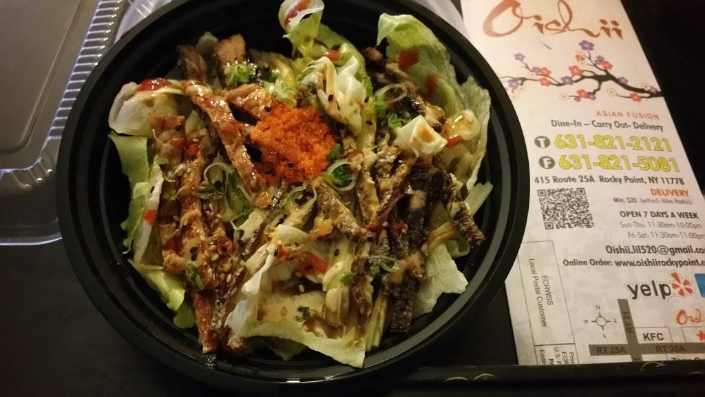 Oishii Asian fusion | restaurant | 415 NY-25A, Rocky Point, NY 11778, USA | 6318212121 OR +1 631-821-2121