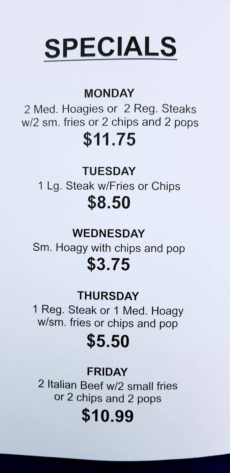 Hoagie legacy | restaurant | 3804 Main St, East Chicago, IN 46312, USA | 2193540172 OR +1 219-354-0172