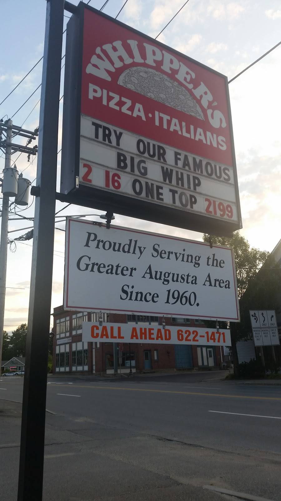 Whippers Pizza | restaurant | 9 Bangor St, Augusta, ME 04330, USA | 2076221471 OR +1 207-622-1471