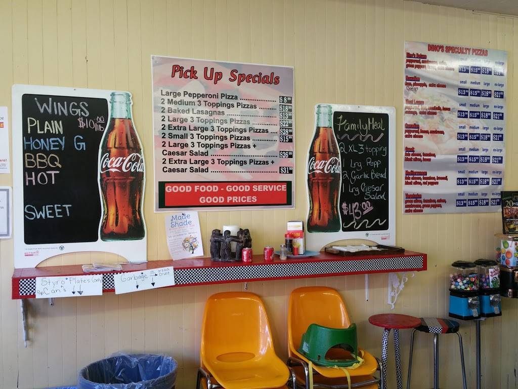 Dinos Pizza | restaurant | 45 St Lawrence St E, Madoc, ON K0K 2K0, Canada | 6134735550 OR +1 613-473-5550