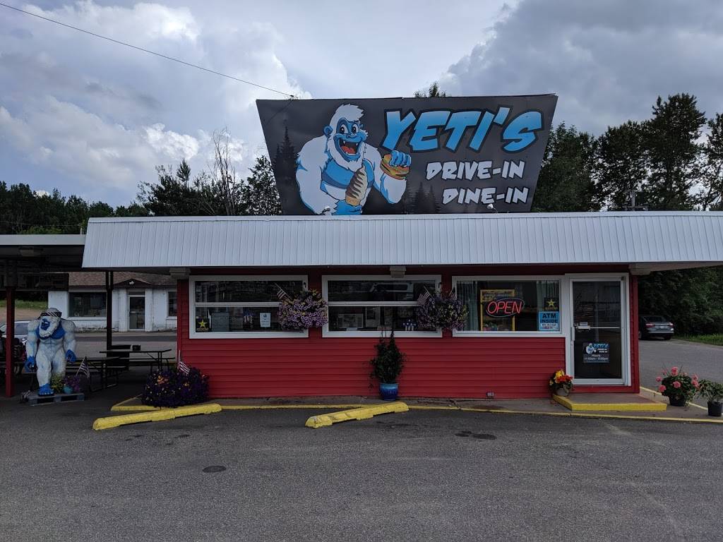 Yetis Drive-In | restaurant | 104 E Pioneer St, Crandon, WI 54520, USA | 7154785430 OR +1 715-478-5430