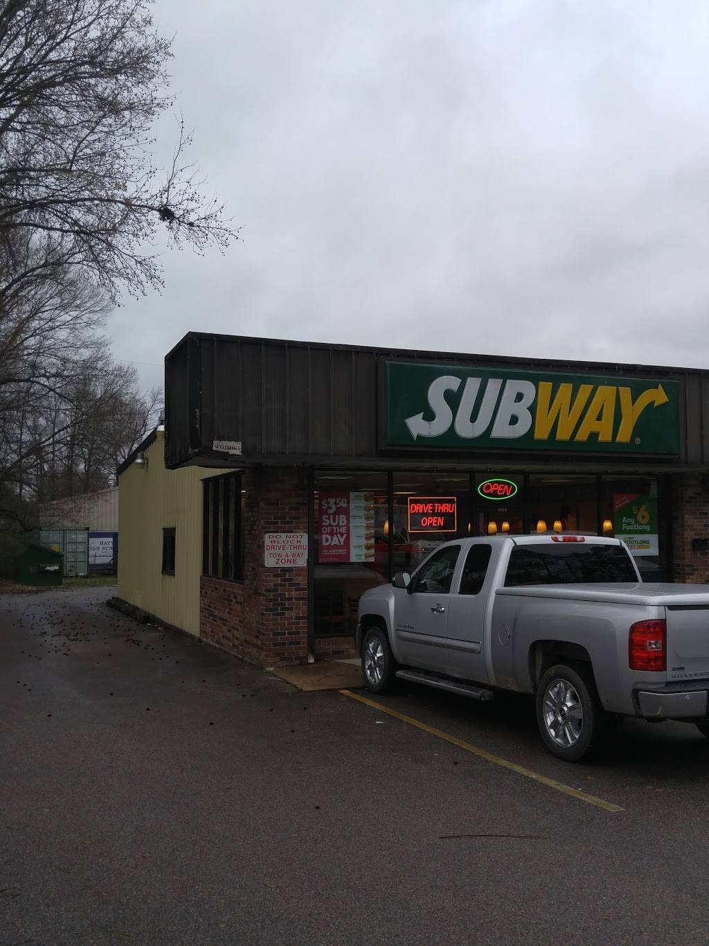 Subway | restaurant | 1000 E Main St, Brownsville, TN 38012, USA | 7317726322 OR +1 731-772-6322