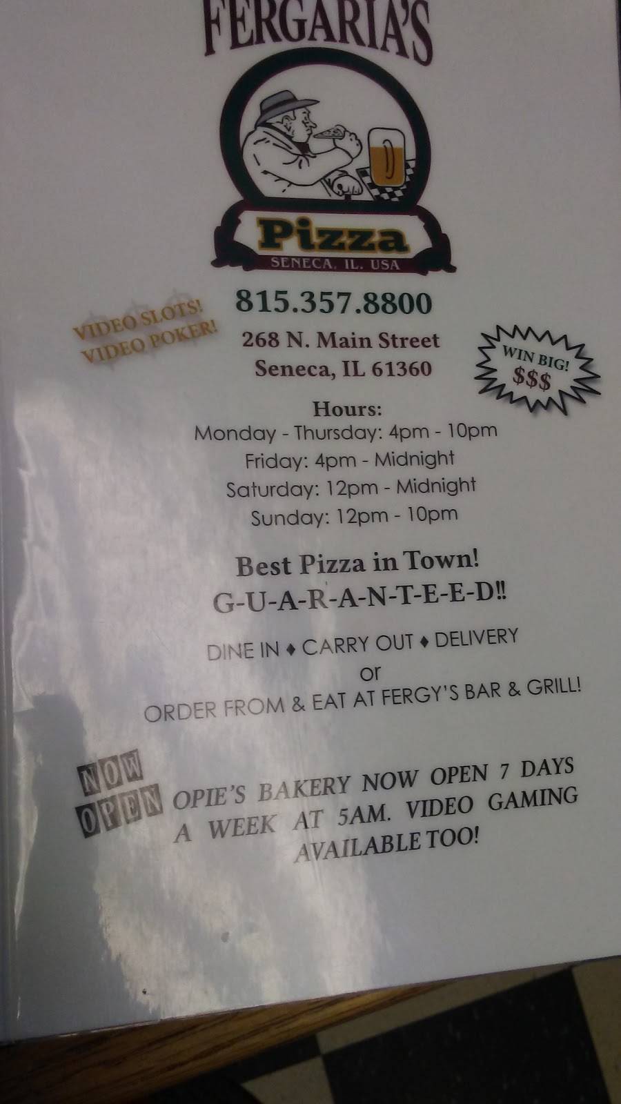 Fergarias Pizza | restaurant | 268 N Main St, Seneca, IL 61360, USA | 8153578800 OR +1 815-357-8800