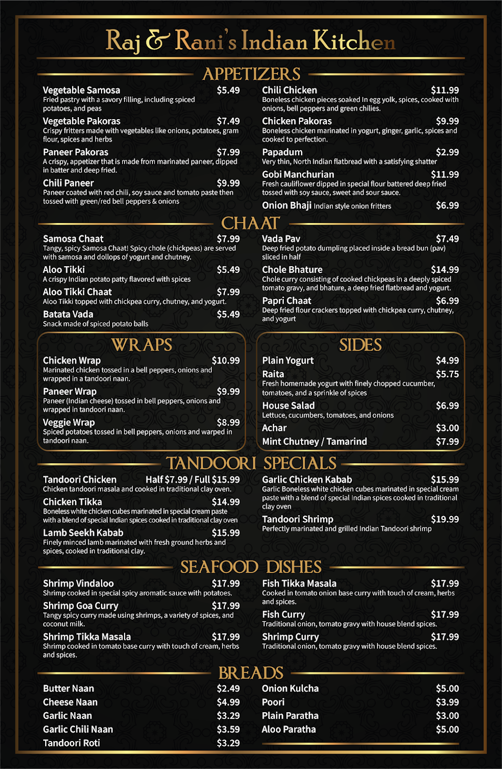 Raj & Ranis Indian Kitchen | restaurant | 4727 E Bell Rd ste 5, Phoenix, AZ 85032, USA | 4804992737 OR +1 480-499-2737