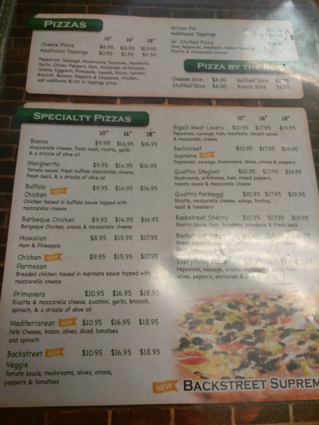 Backstreet Pizza | restaurant | 1949 County Rd 419, Chuluota, FL 32766, USA | 4073654922 OR +1 407-365-4922