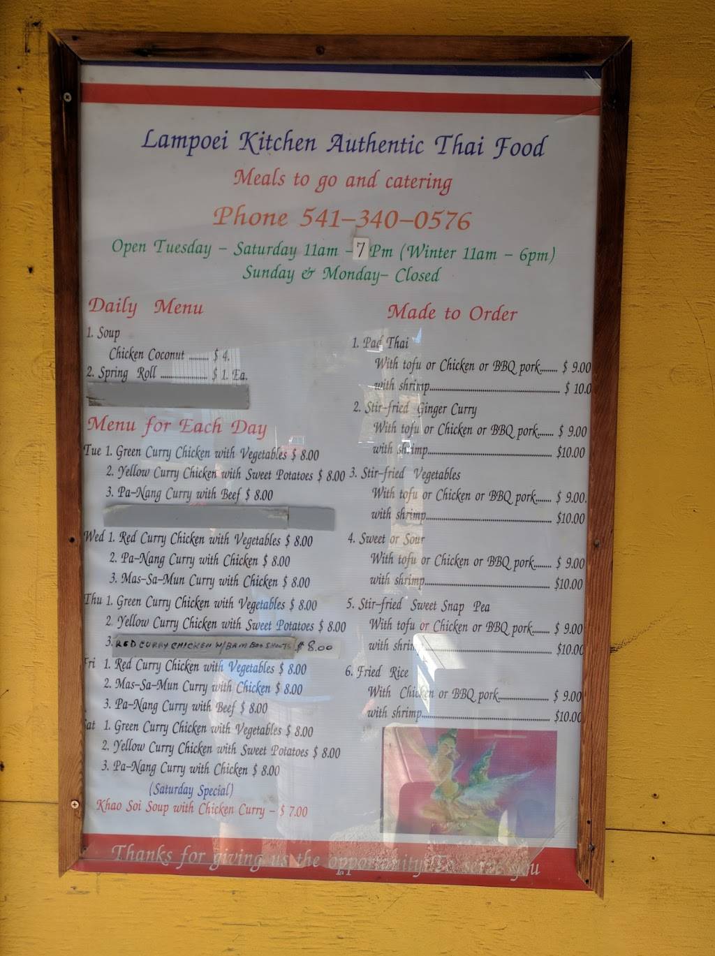 Lampoeis Thai Kitchen | restaurant | 108 OR-35, Hood River, OR 97031, USA | 5413400576 OR +1 541-340-0576