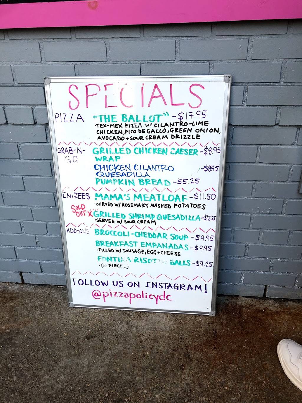 Pizza Policy DC | restaurant | 1335 14th St NW, Washington, DC 20005, USA | 2026672684 OR +1 202-667-2684