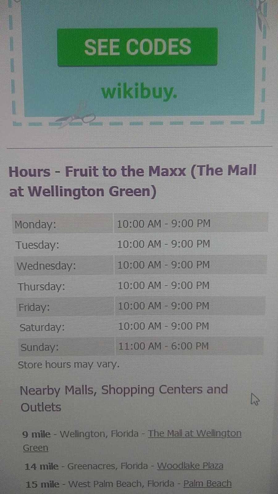 Fruit To The Maxx | restaurant | 10300 W Forest Hill Blvd Ste. 256, Wellington, FL 33414, USA | 5612737356 OR +1 561-273-7356