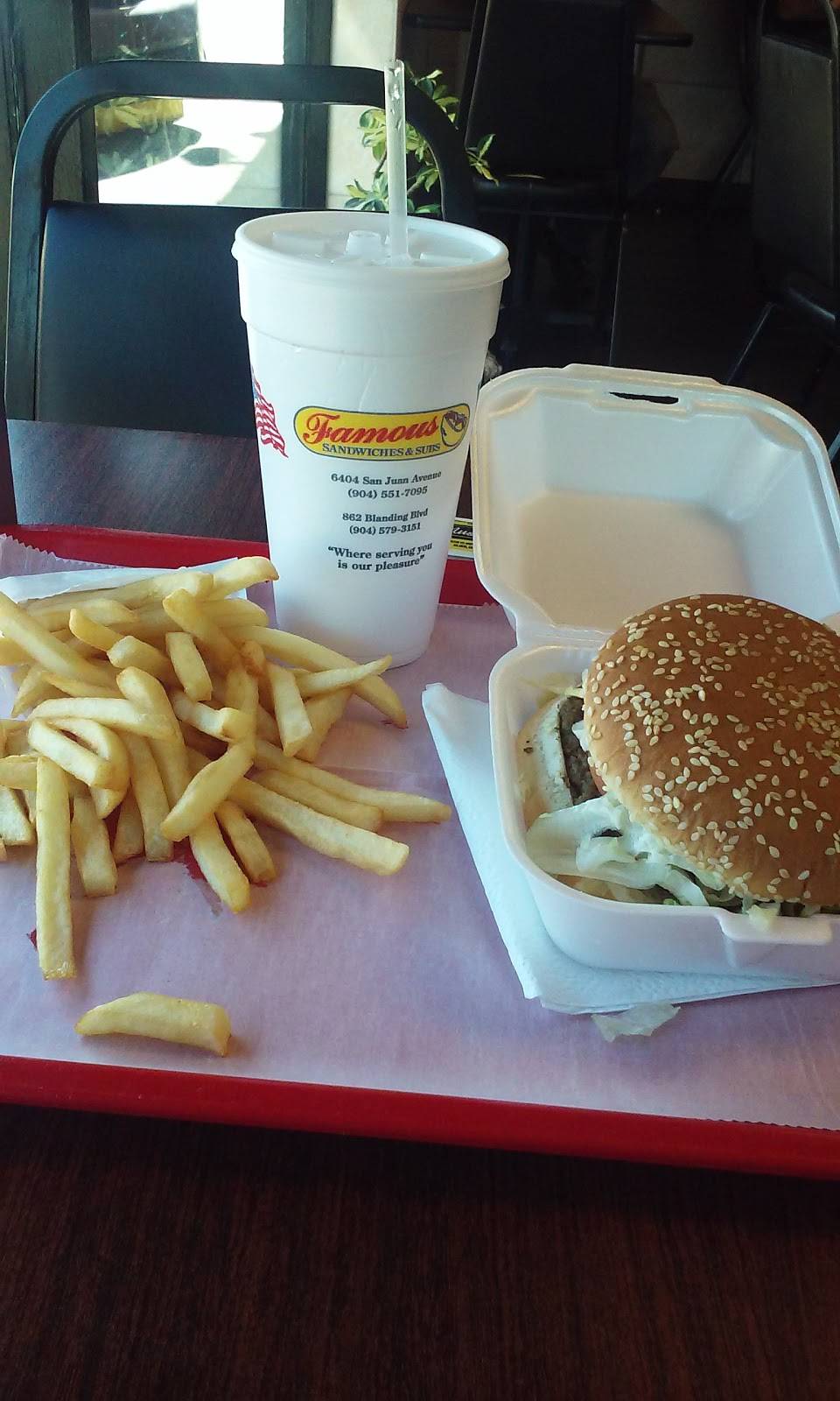 Famous Sandwiches & Subs | restaurant | 6404 San Juan Ave, Jacksonville, FL 32210, USA | 9045517095 OR +1 904-551-7095