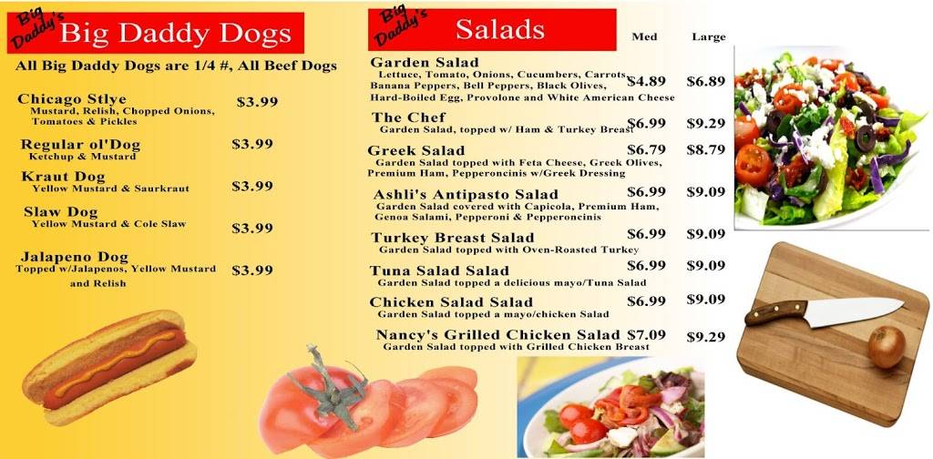 Big Daddys Sub Shop | restaurant | 1330 Blanding Blvd #165, Orange Park, FL 32065, USA | 9043750618 OR +1 904-375-0618