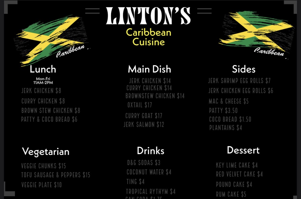 lintons caribbean cuisine | restaurant | 2860 Cumberland Mall SE 1330, Atlanta, GA 30339, USA | 4046674146 OR +1 404-667-4146