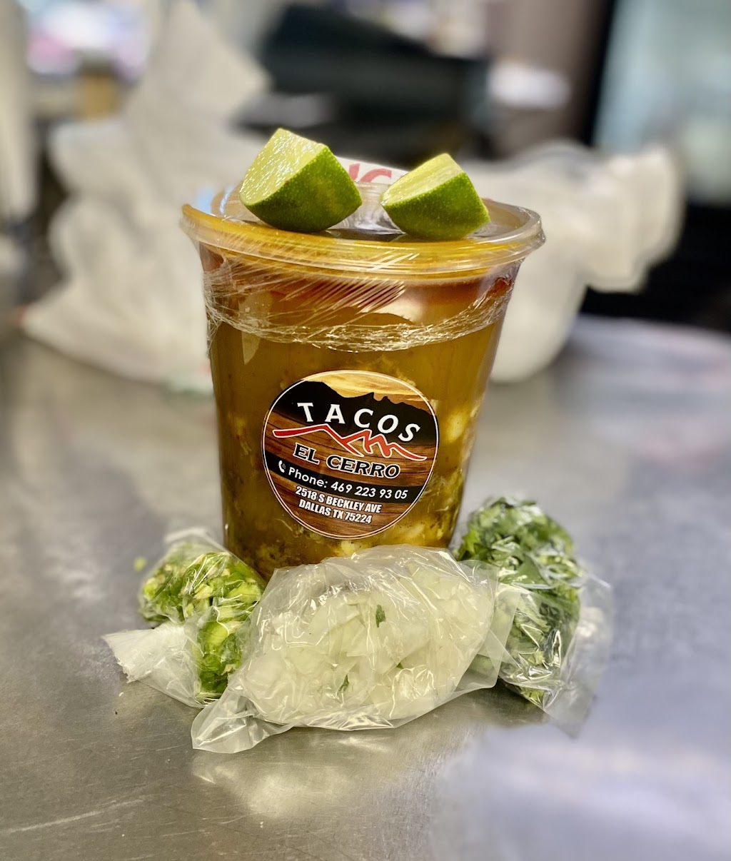 Tacos El Cerro | restaurant | 2518 S Beckley Ave Suite 1, Dallas, TX 75224, USA | 4692239305 OR +1 469-223-9305