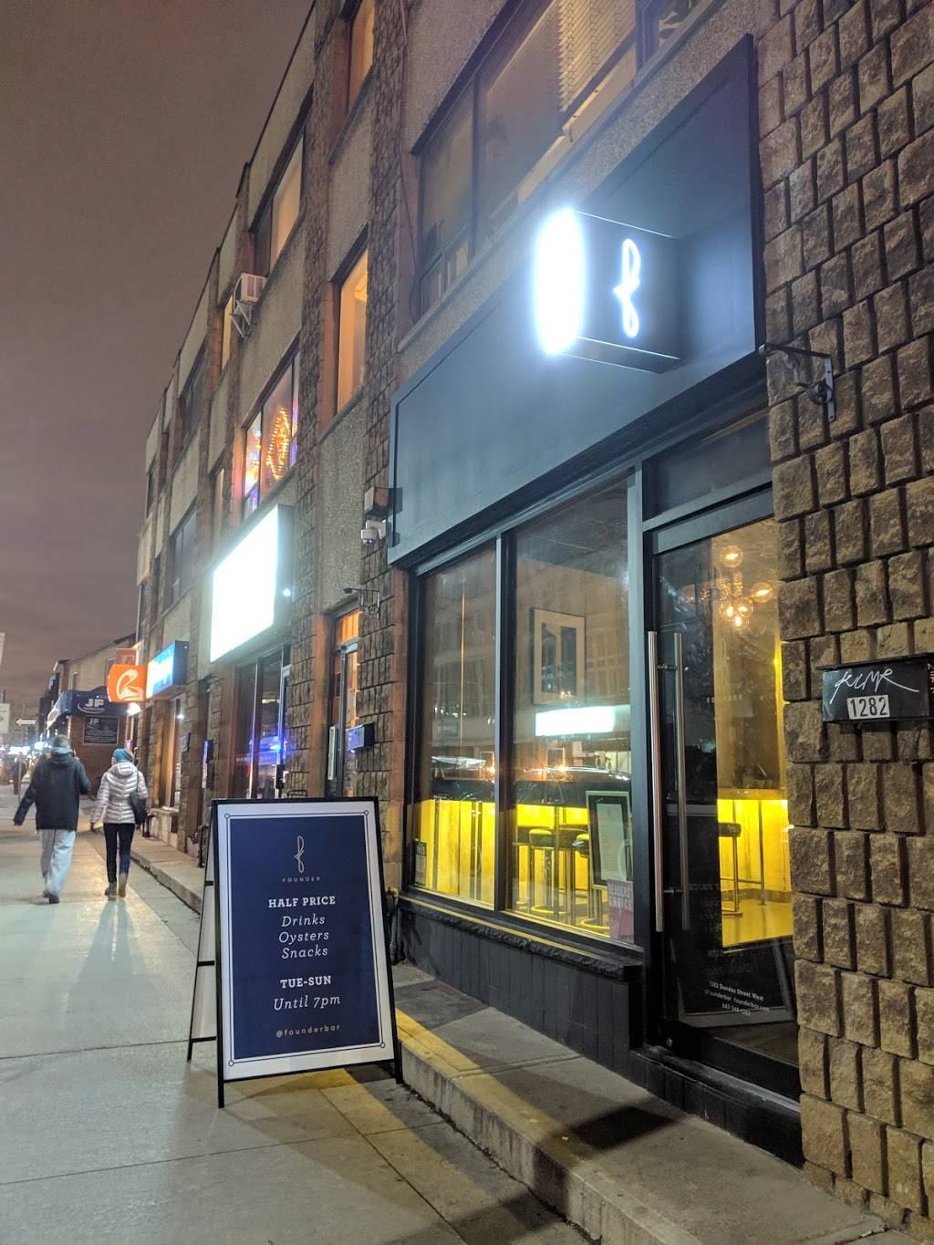 Founder Restaurant & Cocktail Bar | restaurant | 1282 Dundas St W, Toronto, ON M6J 1X7, Canada | 6473481282 OR +1 647-348-1282