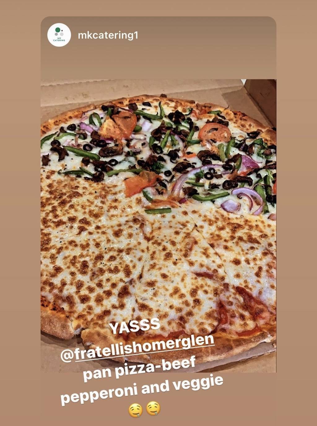 Fratellis pizza | restaurant | 14205 S Bell Rd, Homer Glen, IL 60491, USA | 7087783504 OR +1 708-778-3504