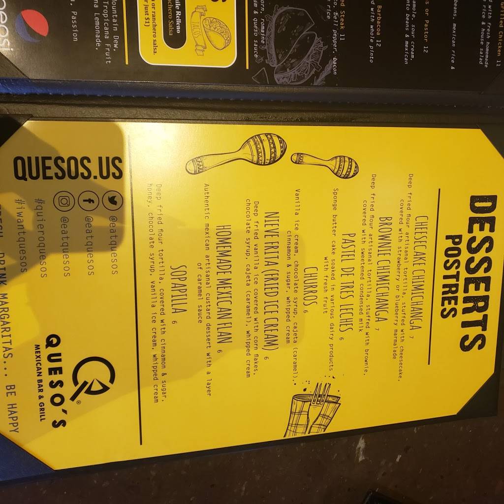 Quesos Mexican Bar & Grill | restaurant | 14741 Hazel Dell Crossing #100, Noblesville, IN 46062, USA | 3177982191 OR +1 317-798-2191