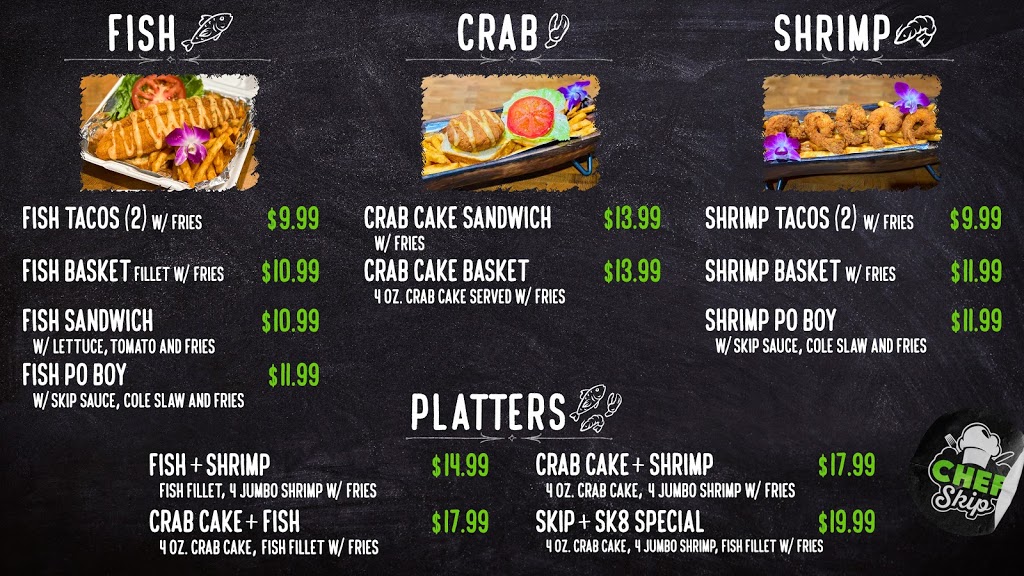 Chef Skip Sk8House | restaurant | 600 S Lynnhaven Rd, Virginia Beach, VA 23452, USA | 7578184234 OR +1 757-818-4234