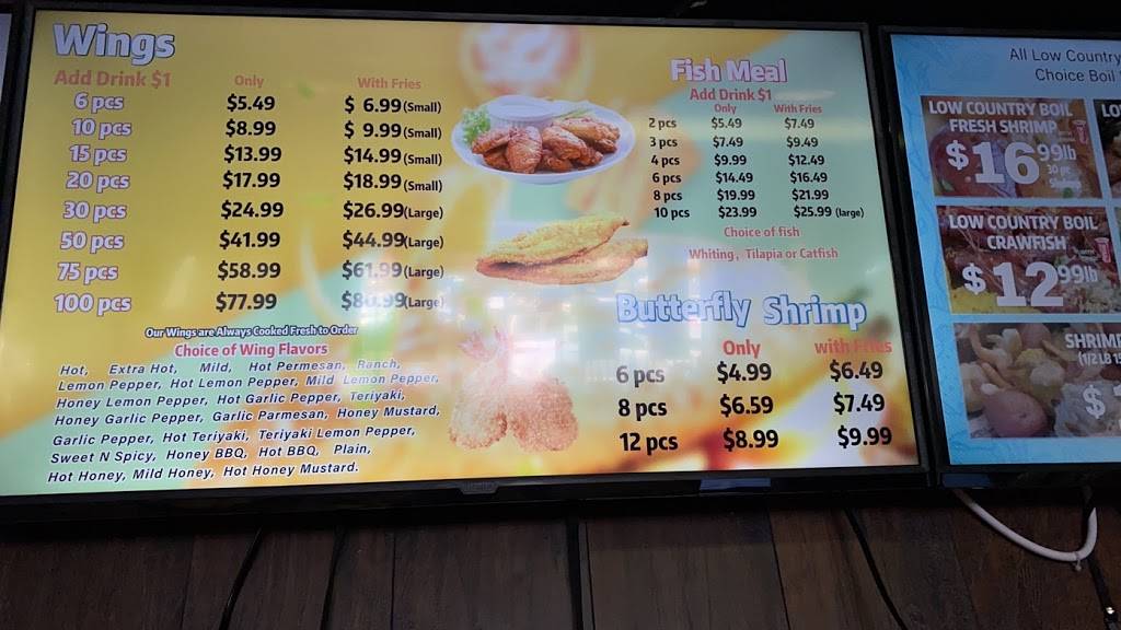 TASTY WINGS & SEAFOOD | restaurant | 2335 Augusta Rd, West Columbia, SC 29169, USA | 8035635896 OR +1 803-563-5896