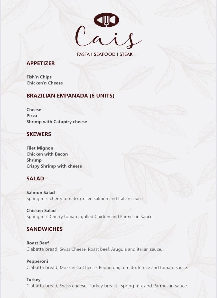 Cais Restaurant | restaurant | 15771 S Apopka Vineland Rd Suite #4, Orlando, FL 32837, USA | 3213142199 OR +1 321-314-2199