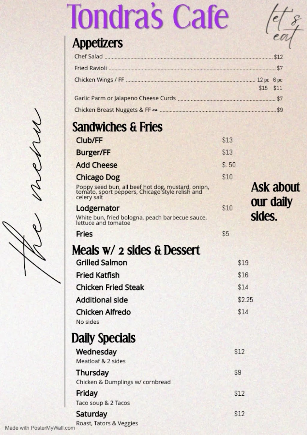 Tondras Cafe | restaurant | 8855 FL-87, Milton, FL 32583, USA | 8504363095 OR +1 850-436-3095