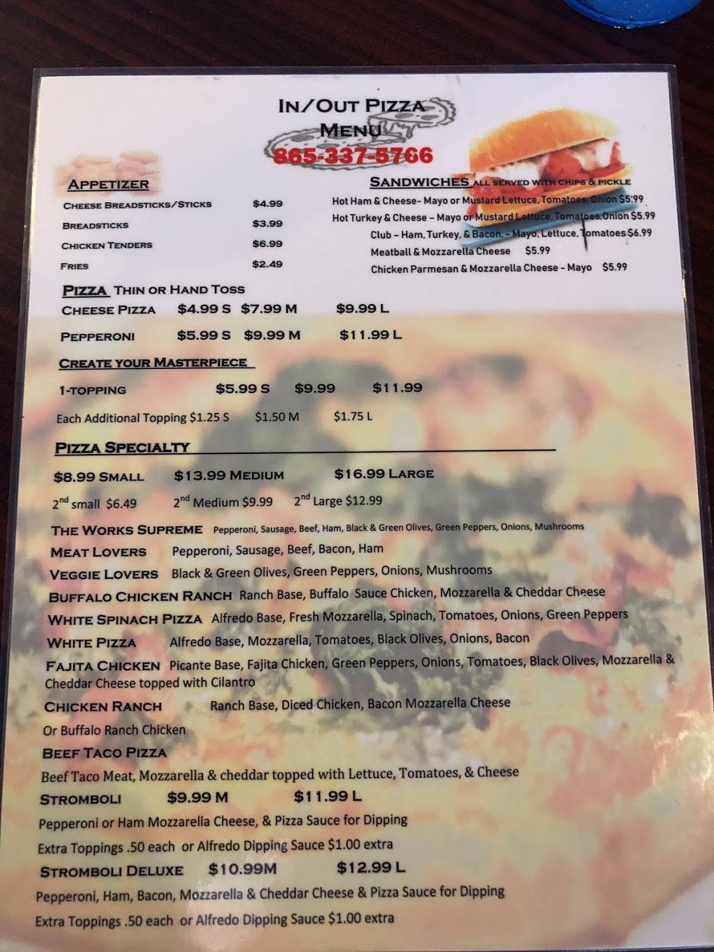 In/Out Pizza Buffet | restaurant | 750 Brakebill Rd, Knoxville, TN 37924, USA | 8653375766 OR +1 865-337-5766