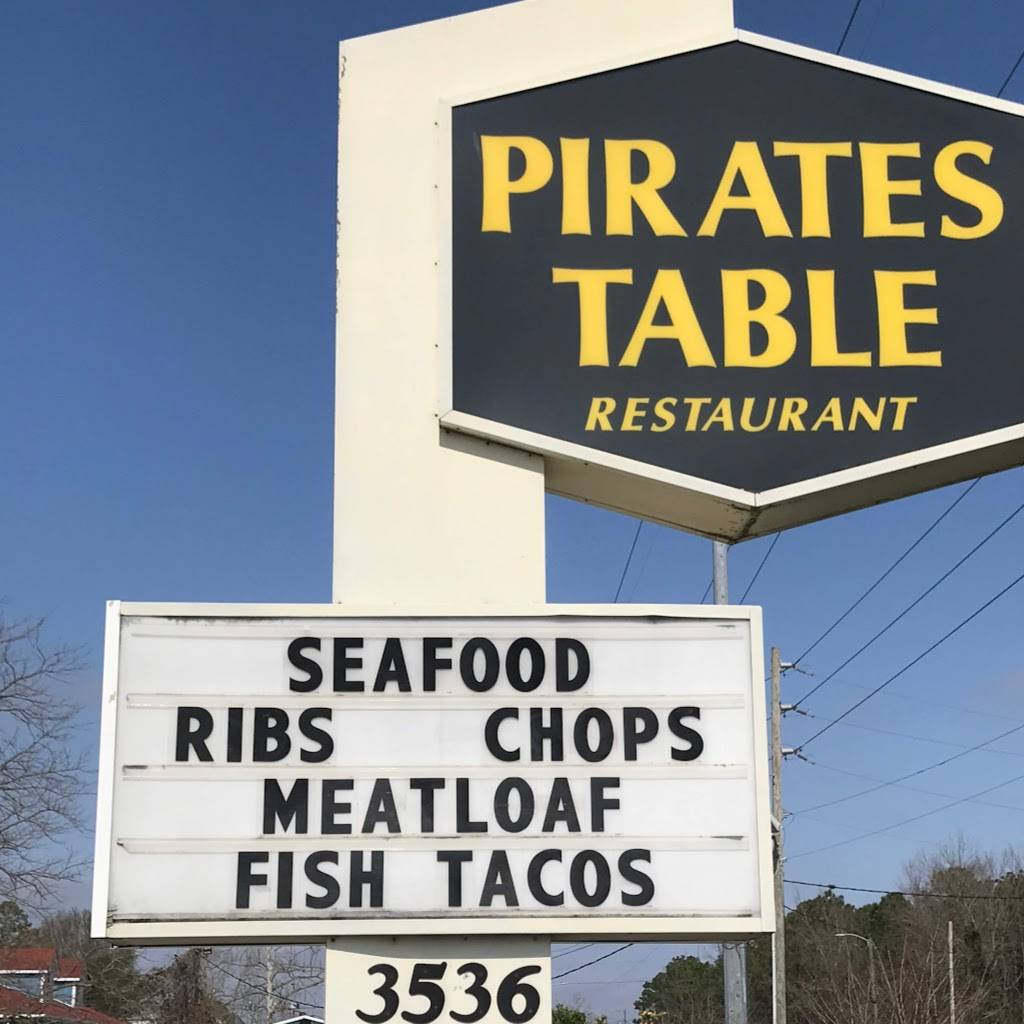 Pirates Table Restaurant | restaurant | 3536 Carolina Beach Rd, Wilmington, NC 28412, USA | 9103921470 OR +1 910-392-1470