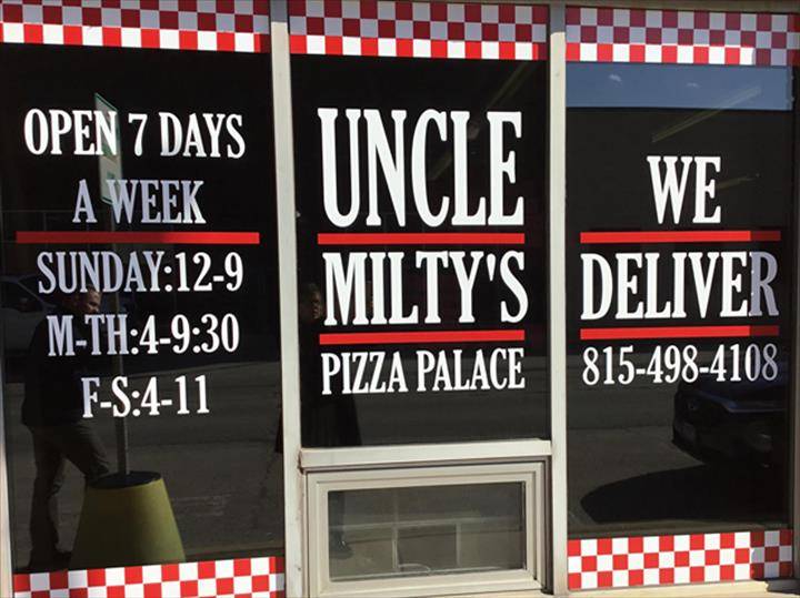 Uncle Miltys Pizza Palace | restaurant | 138 W Market St, Somonauk, IL 60552, USA | 8154984108 OR +1 815-498-4108