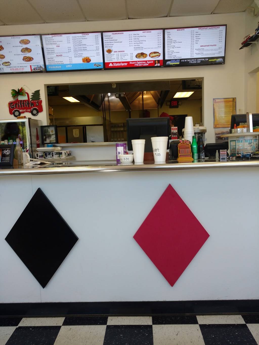 Griffiths Drive-In | restaurant | 1015 Memorial Dr, Griffin, GA 30223, USA | 7702271111 OR +1 770-227-1111