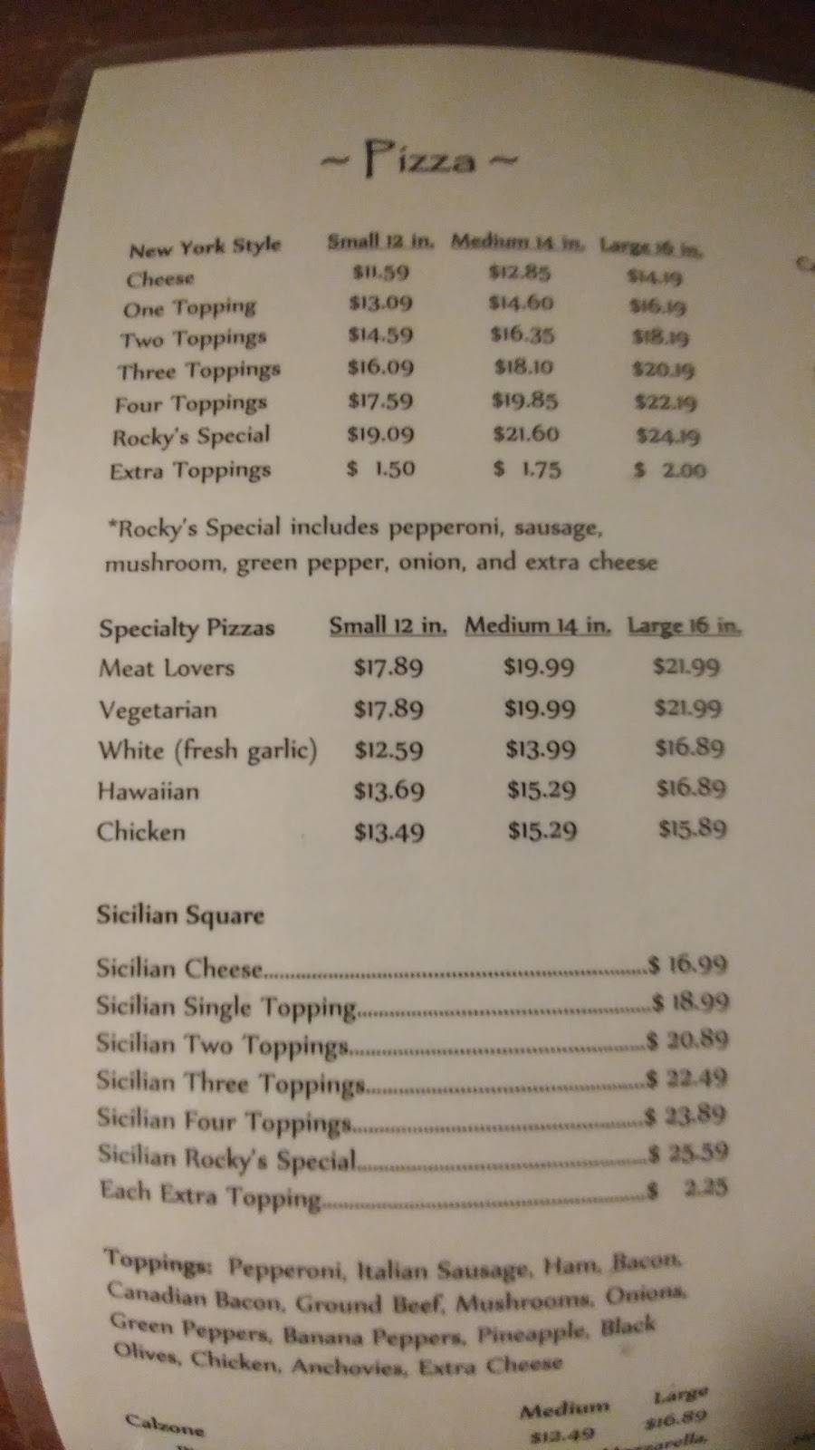 Rockys New York Pizza And Italian Restaurant | restaurant | 22032 Jefferson Blvd, Smithsburg, MD 21783, USA | 3018242065 OR +1 301-824-2065