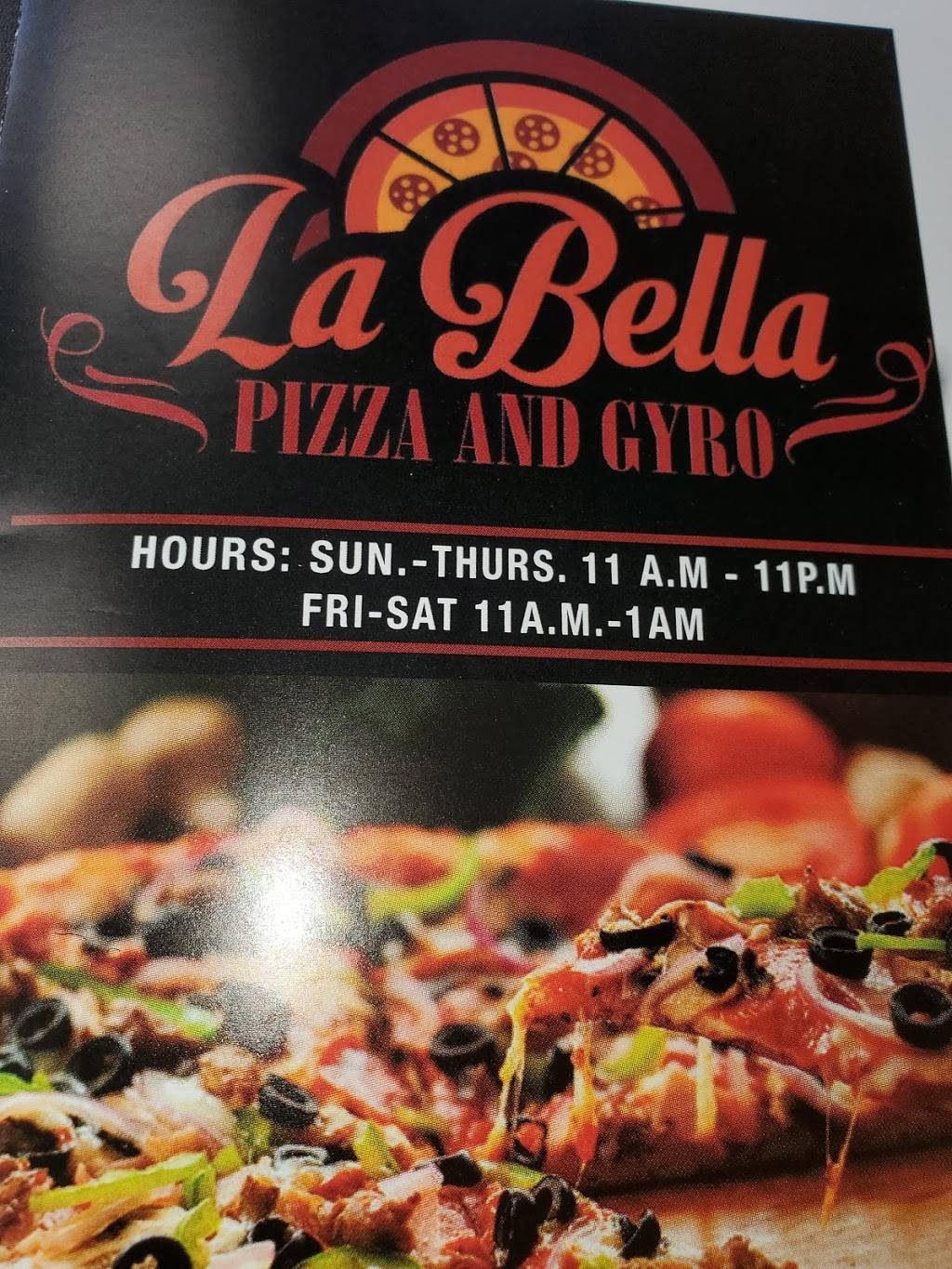 La Bella Pizza and Gyro | restaurant | 3906 Saw Mill Run Blvd, Pittsburgh, PA 15227, USA | 4128833700 OR +1 412-883-3700