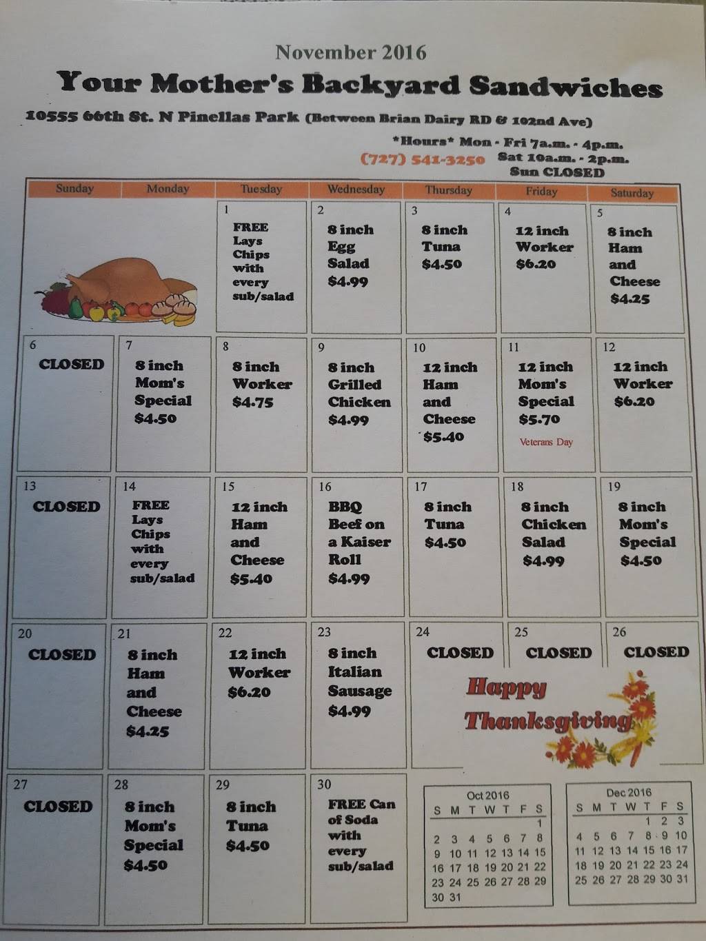 Your Mothers Back Yard | restaurant | 10555 66th St N, Pinellas Park, FL 33782, USA | 7275413250 OR +1 727-541-3250