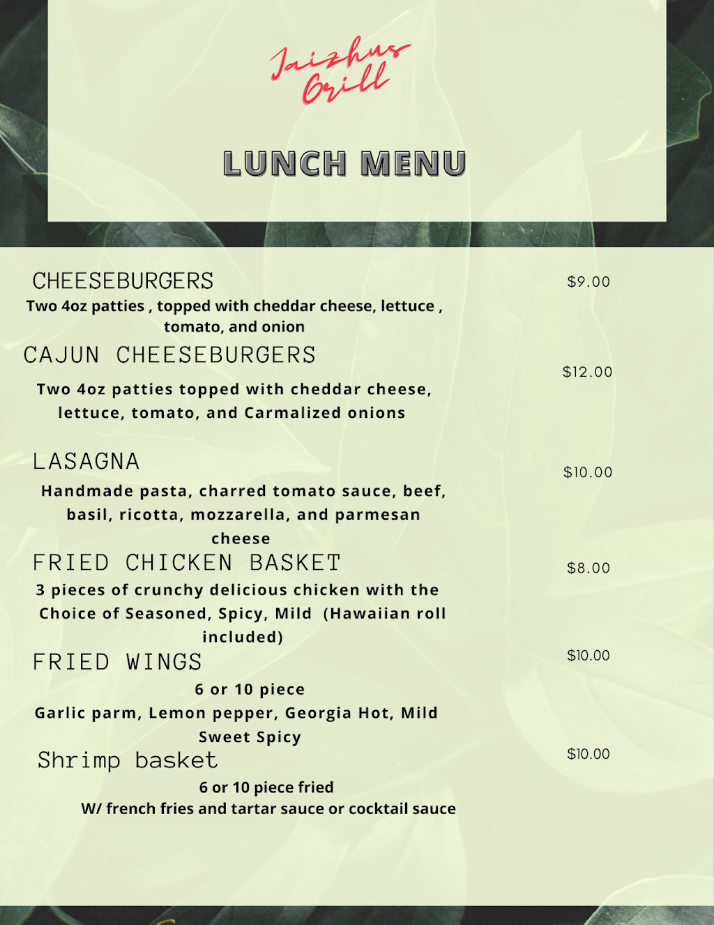 JaizhunsGrill | restaurant | 2476 Maple St, Atlanta, GA 30344, USA | 4709262526 OR +1 470-926-2526